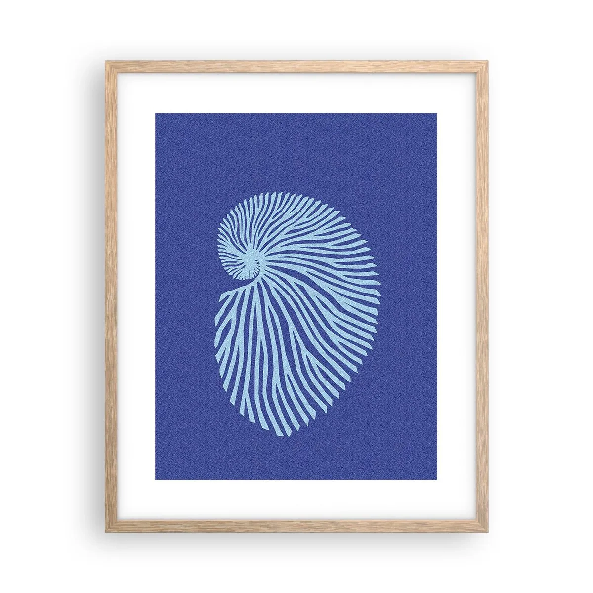 Een poster in een licht eiken lijst - De geboorte van de schelp - 40x50 cm
