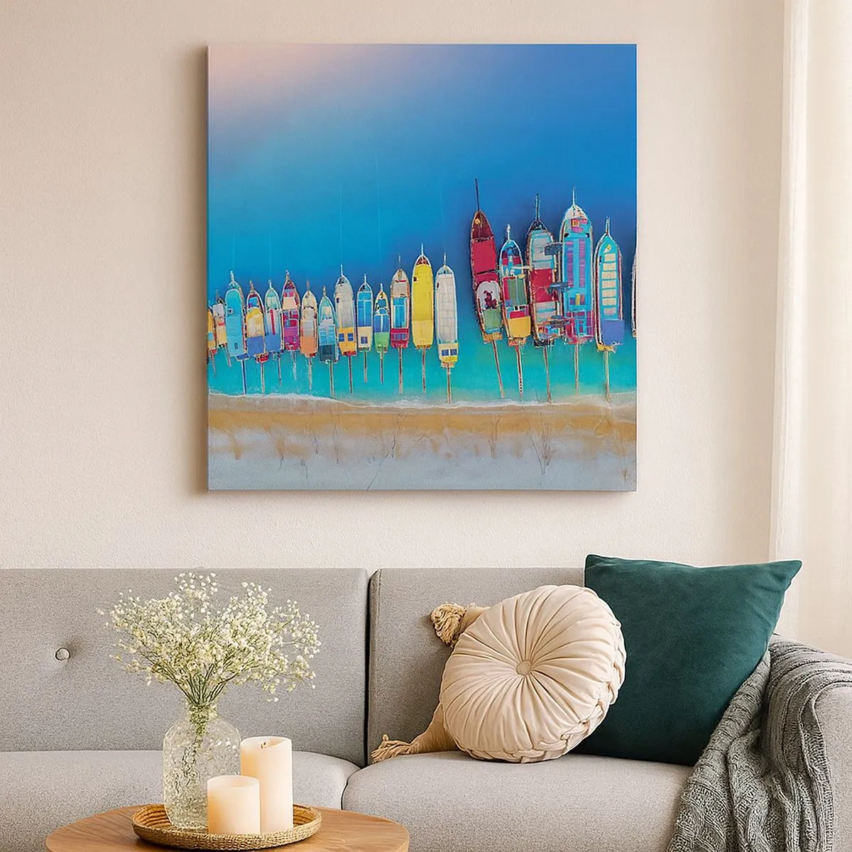 Schilderen op canvas - Vanuit vogelperspectief - 30x30 cm