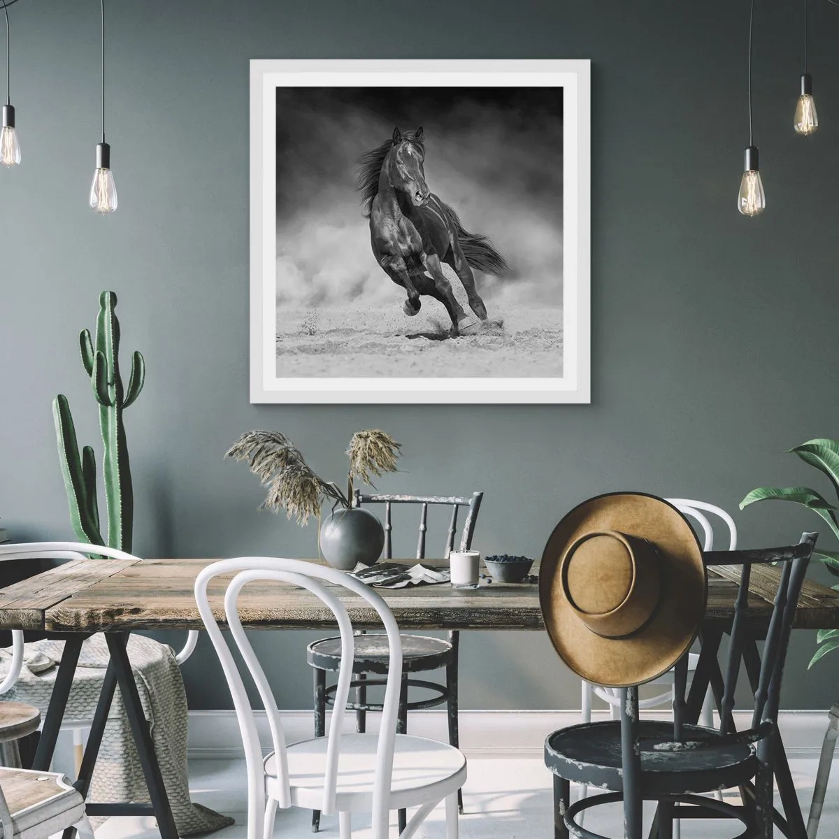 Poster in een witte lijst - De emir zelf waardig - 40x40 cm