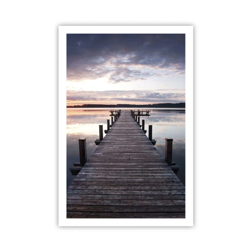 Poster - Een rustige grens tussen dag en nacht - 61x91 cm