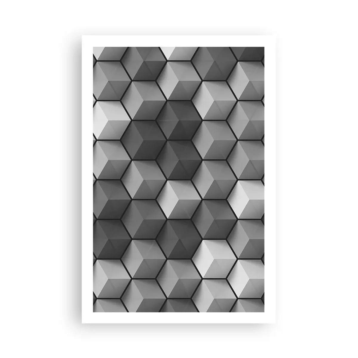 Poster - Kubistische puzzel - 61x91 cm