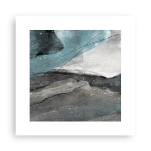 Poster - Abstractie: rotsen en ijs - 30x30 cm