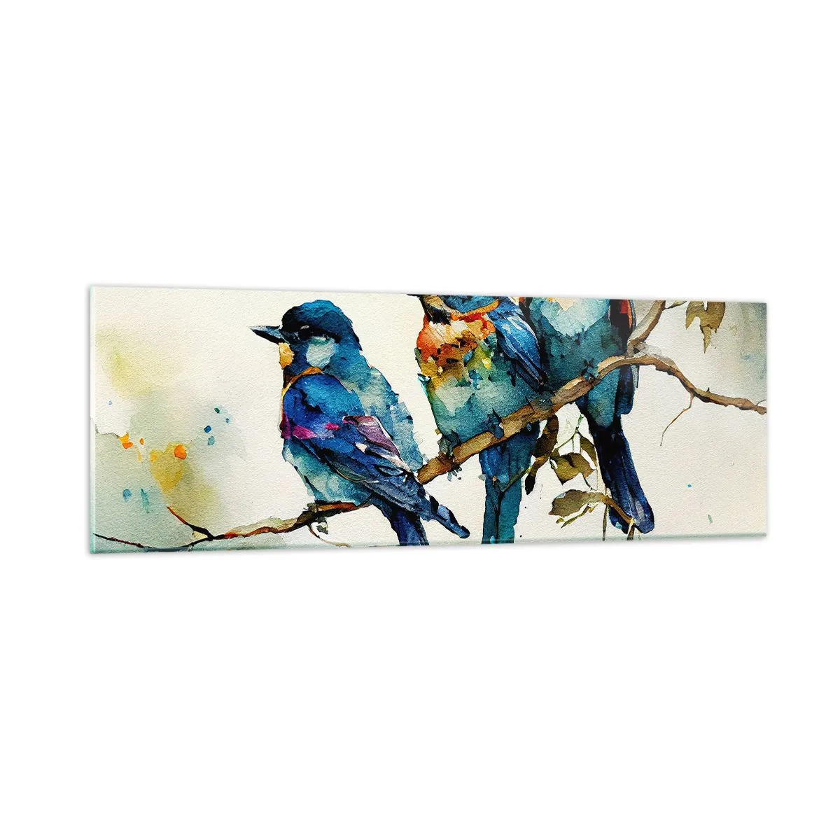 Schilderen op glas - Is hij boos geworden? - 90x30 cm