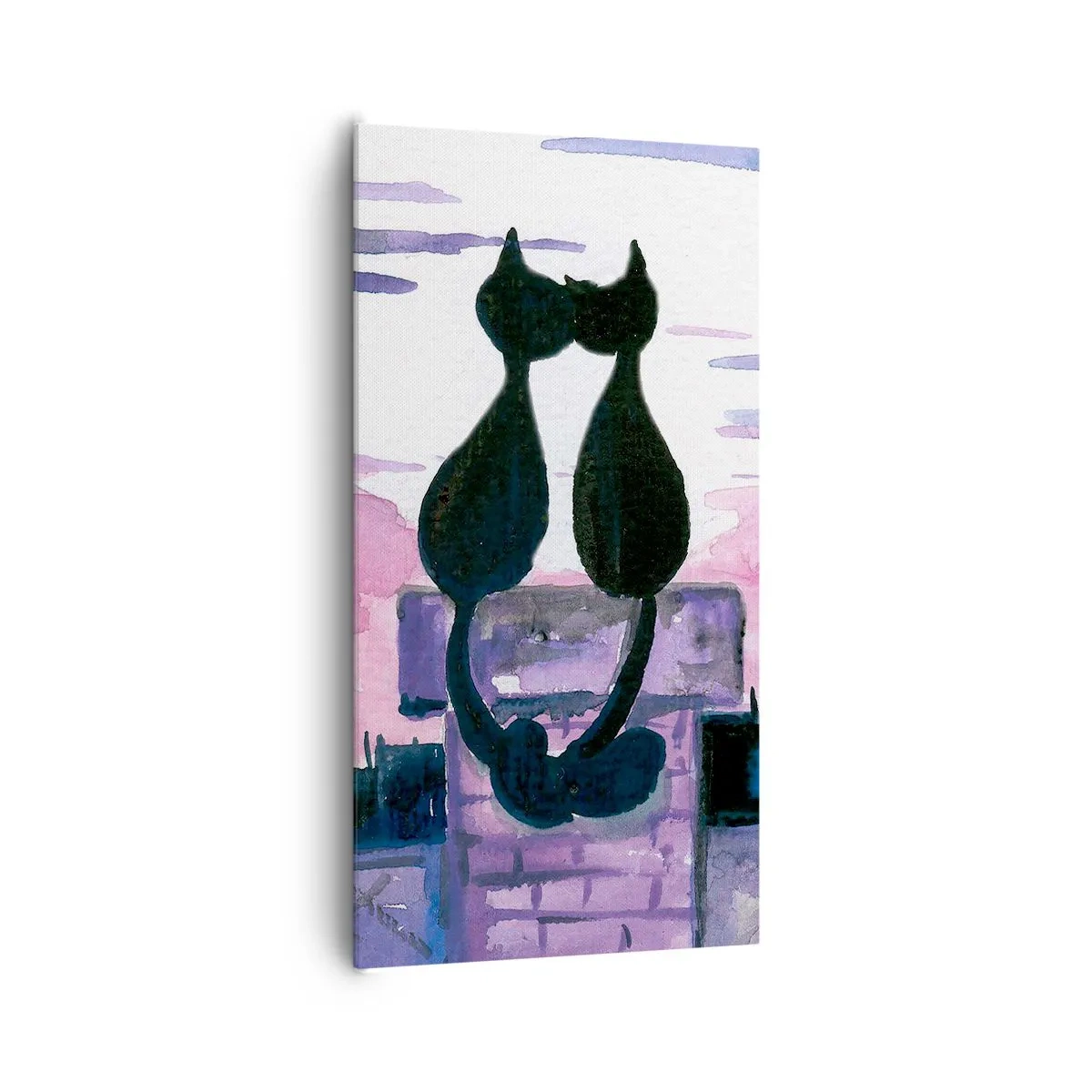 Schilderen op canvas - Afspraak onder de maan - 65x120 cm