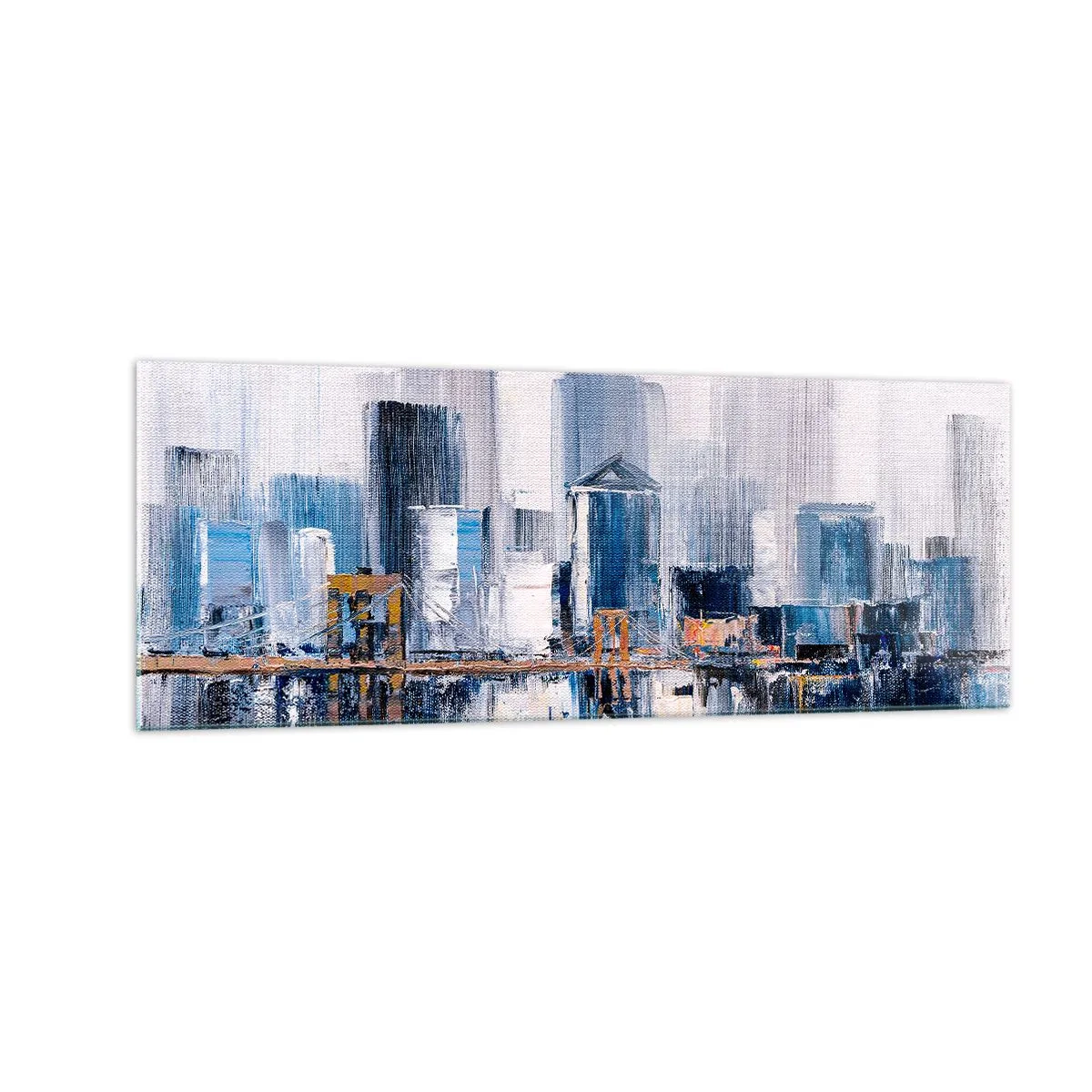 Schilderen op glas - New Yorkse impressie - 140x50 cm