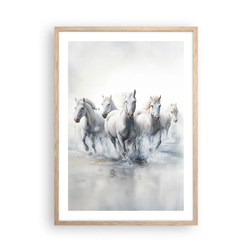 Een poster in een licht eiken lijst - Witte magie - 50x70 cm