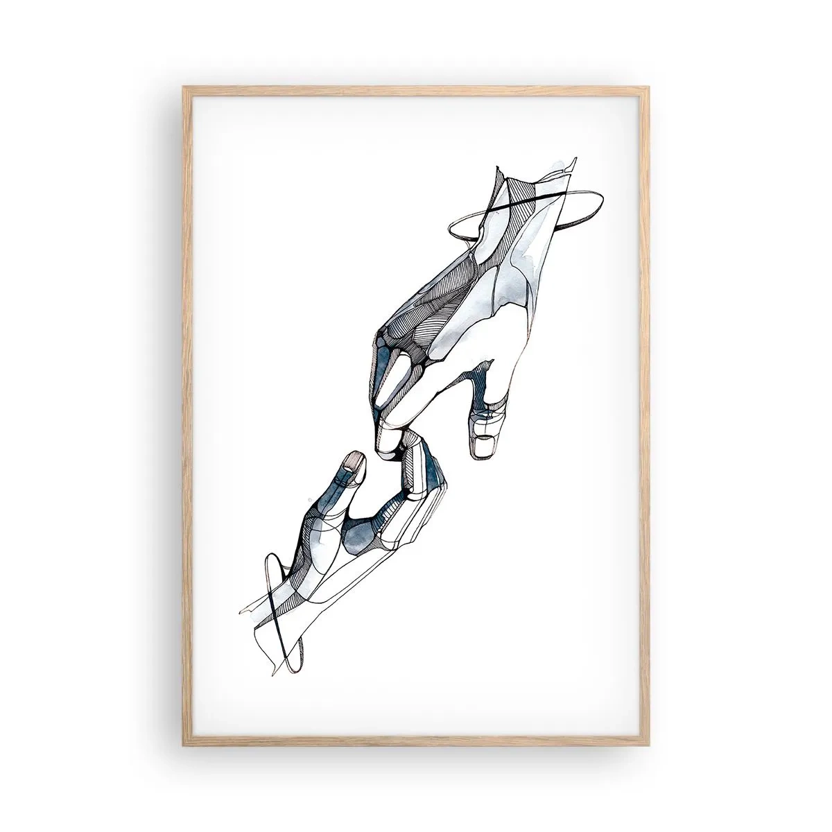 Een poster in een licht eiken lijst - Een goed gebaar - 70x100 cm