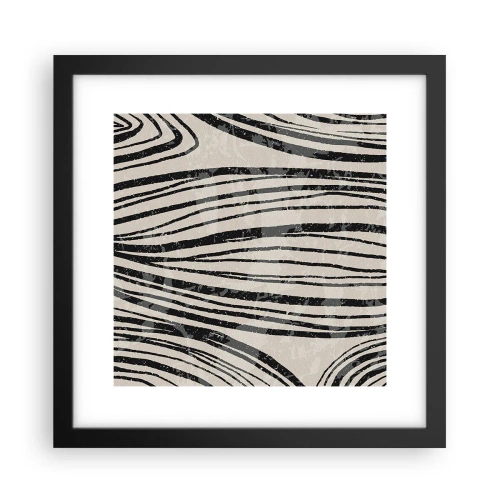 Poster in een zwarte lijst - Lijnoverstromingsvlakte - 30x30 cm