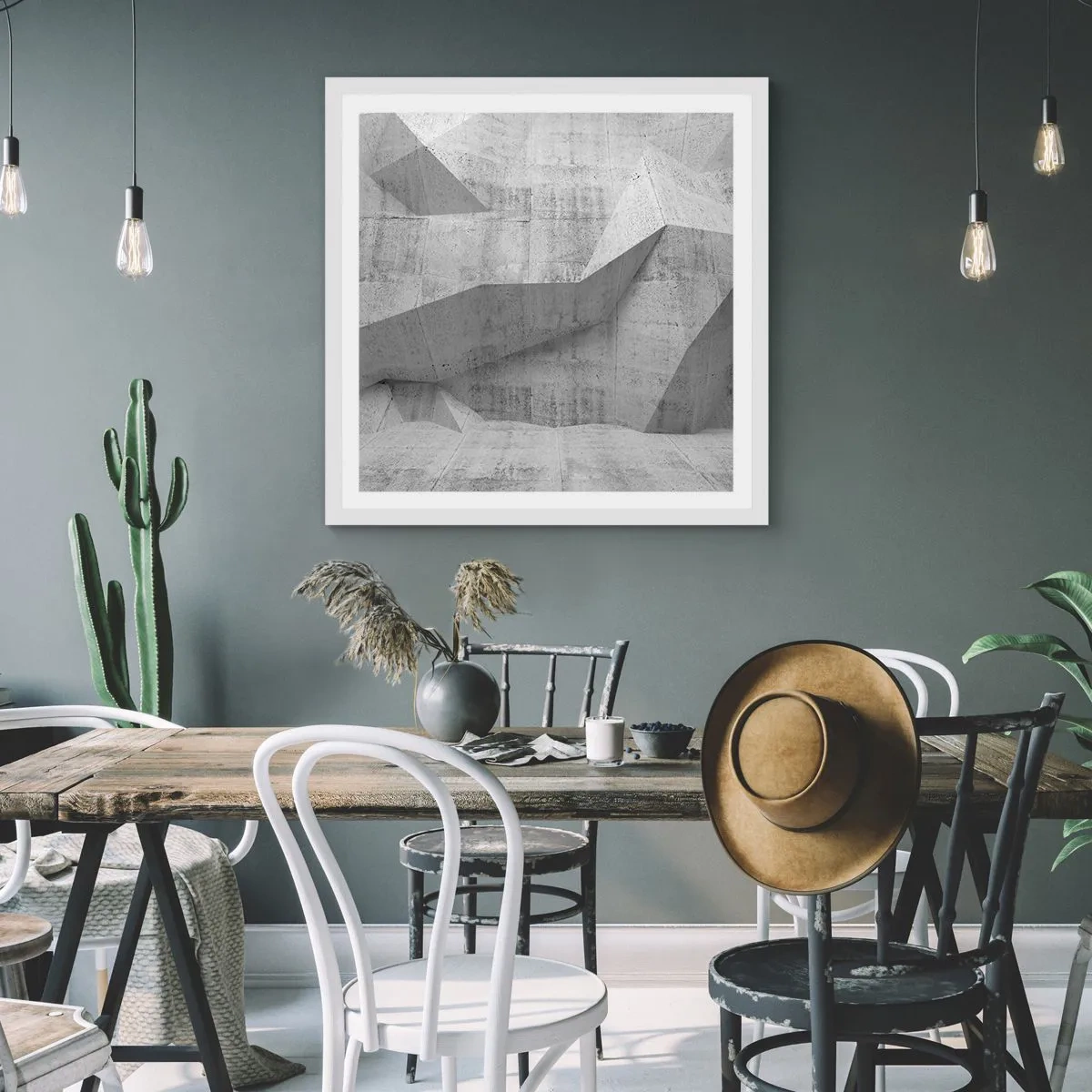 Poster in een witte lijst - Een echte uitdaging - 60x60 cm