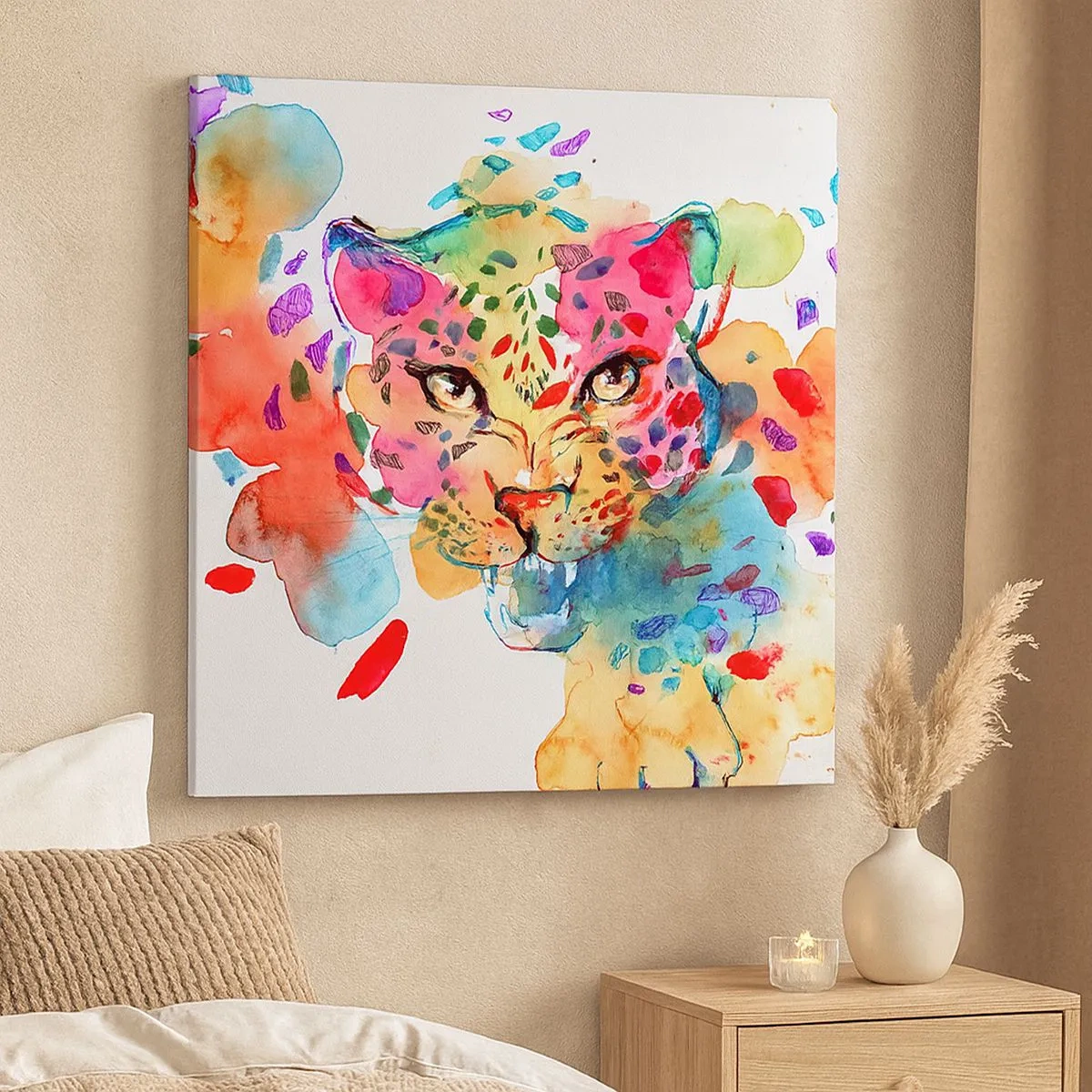 Schilderen op canvas - Schoonheid en het beest - 30x30 cm