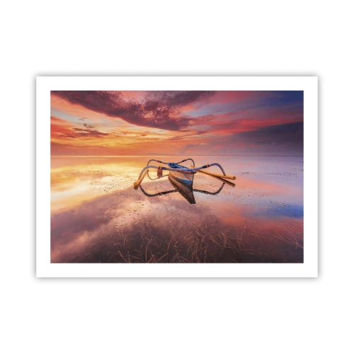 Poster - De rust van een tropische avond - 70x50 cm