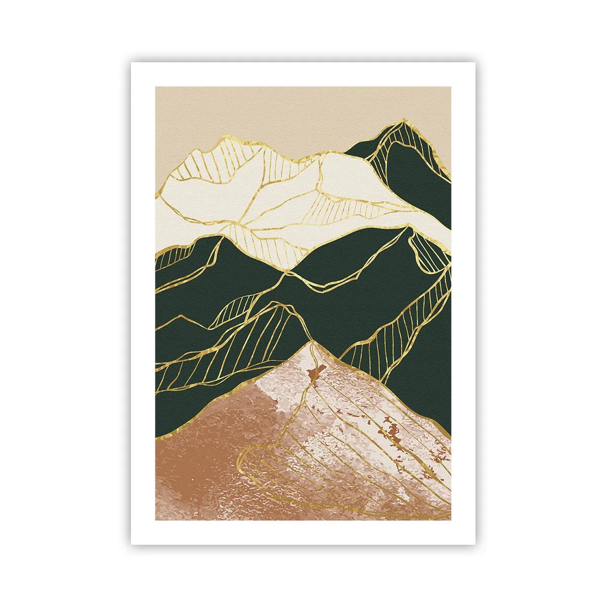 Poster - Gouden toppen - 50x70 cm