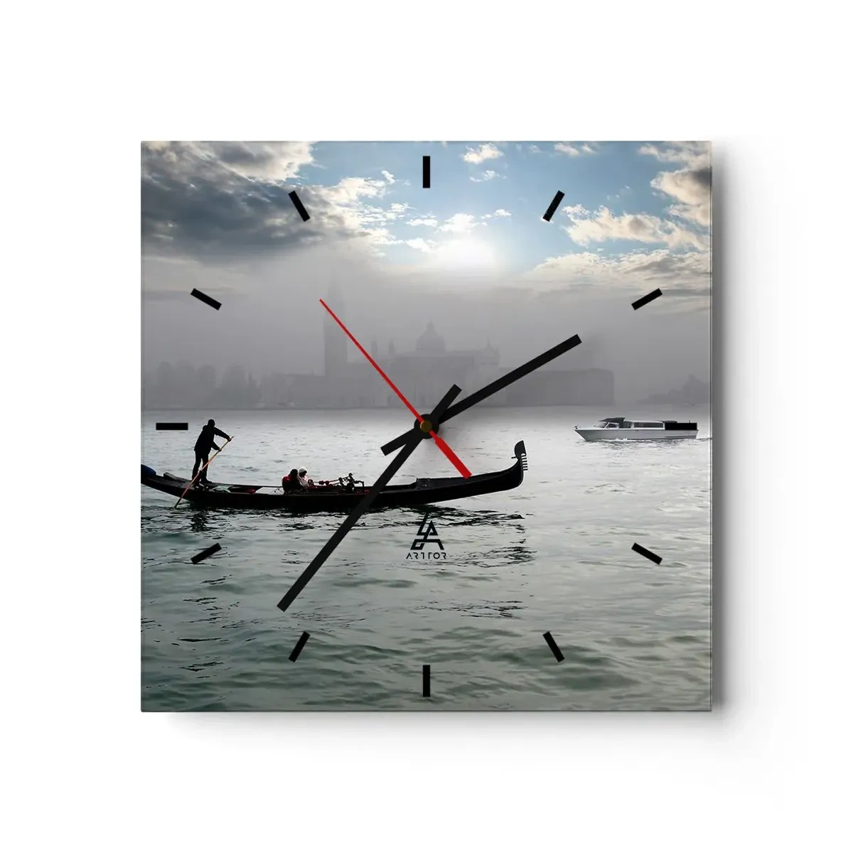 Wandklok - Klok - Een fantastische stad van water en mist - 40x40 cm