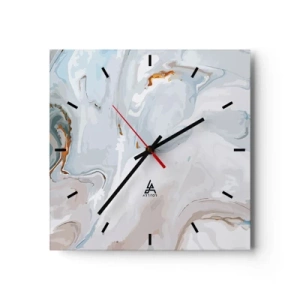 Wandklok - Klok - Het wit is verheven - 30x30 cm