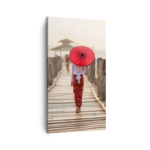 Schilderen op canvas - Op de oude brug - 45x80 cm