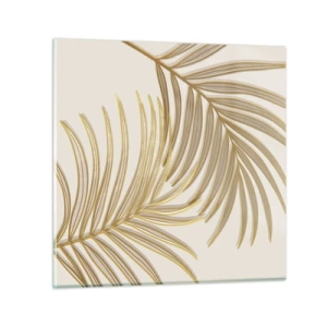 Schilderen op glas - Gouden Palm! - 30x30 cm