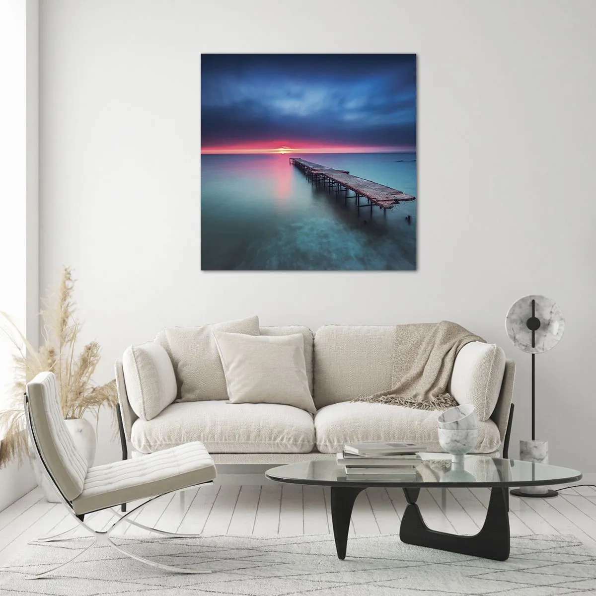 Schilderen op glas - Tussen hemel en aarde - 50x50 cm