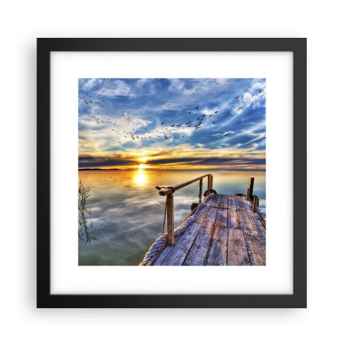 Poster in een zwarte lijst - De wind gaat rusten - 30x30 cm