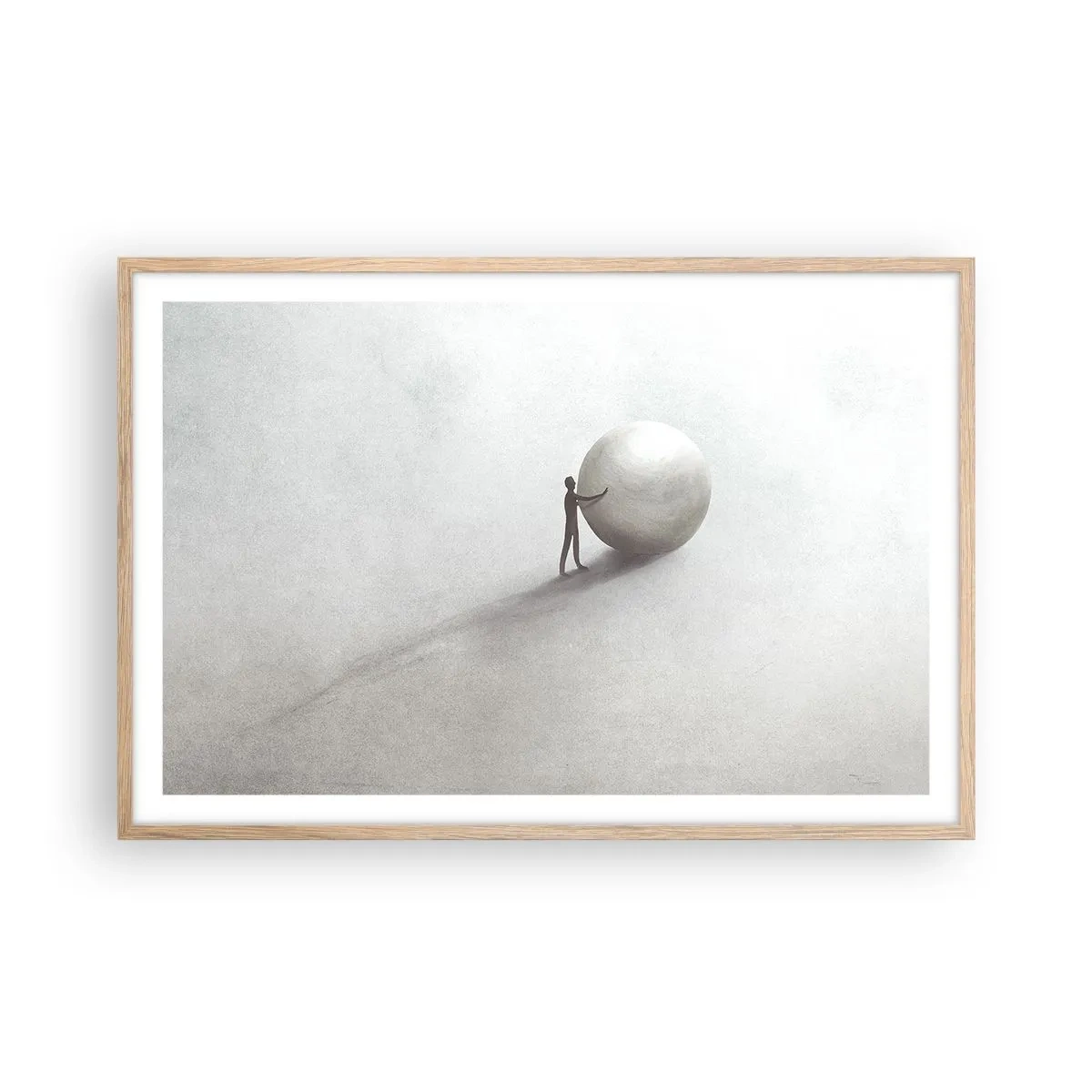 Een poster in een licht eiken lijst - Het spel van het leven - 91x61 cm