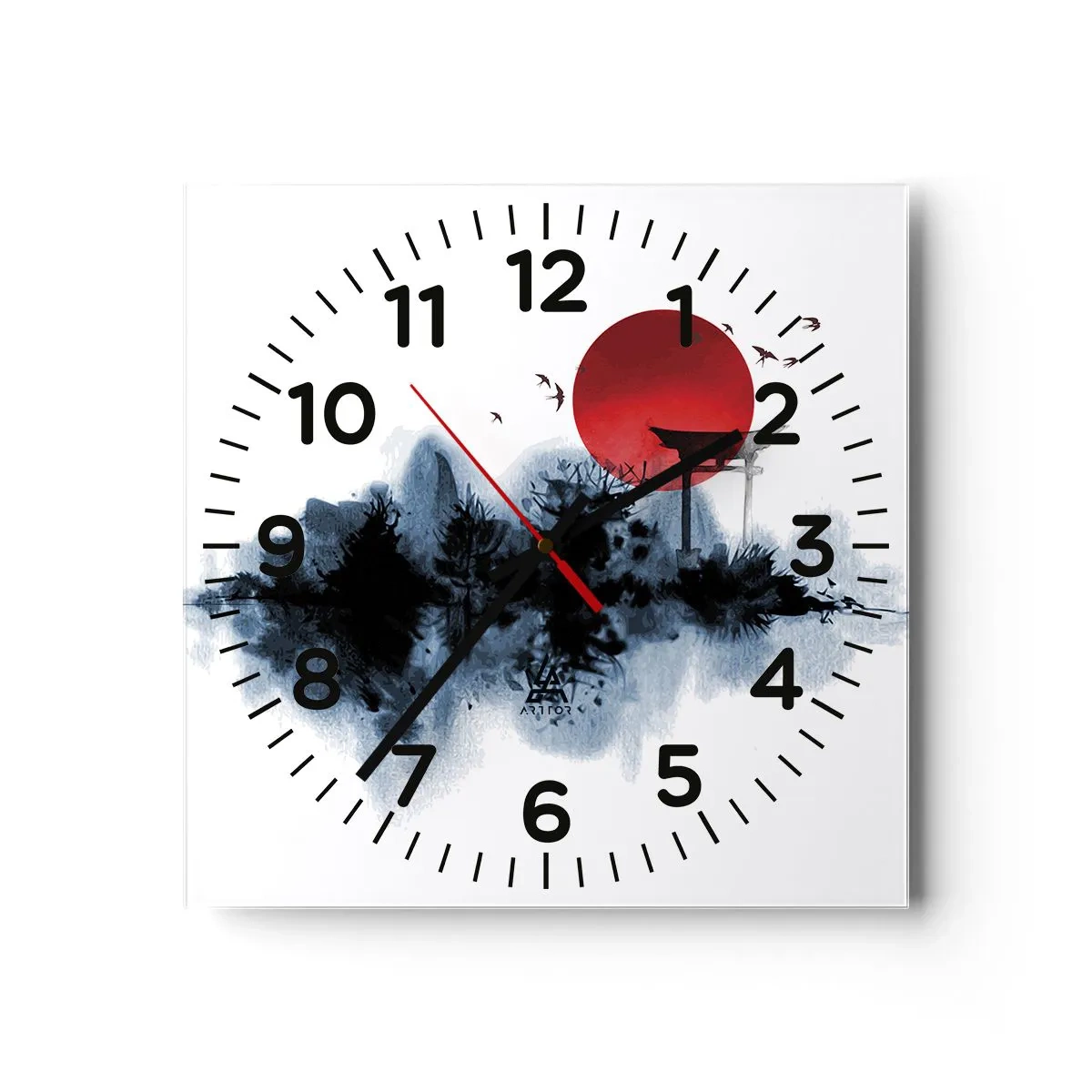 Wandklok - Klok - Japanse weergave - 40x40 cm