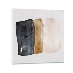 Schilderen op glas - De samenstelling van de kleuren van de aarde - 70x70 cm