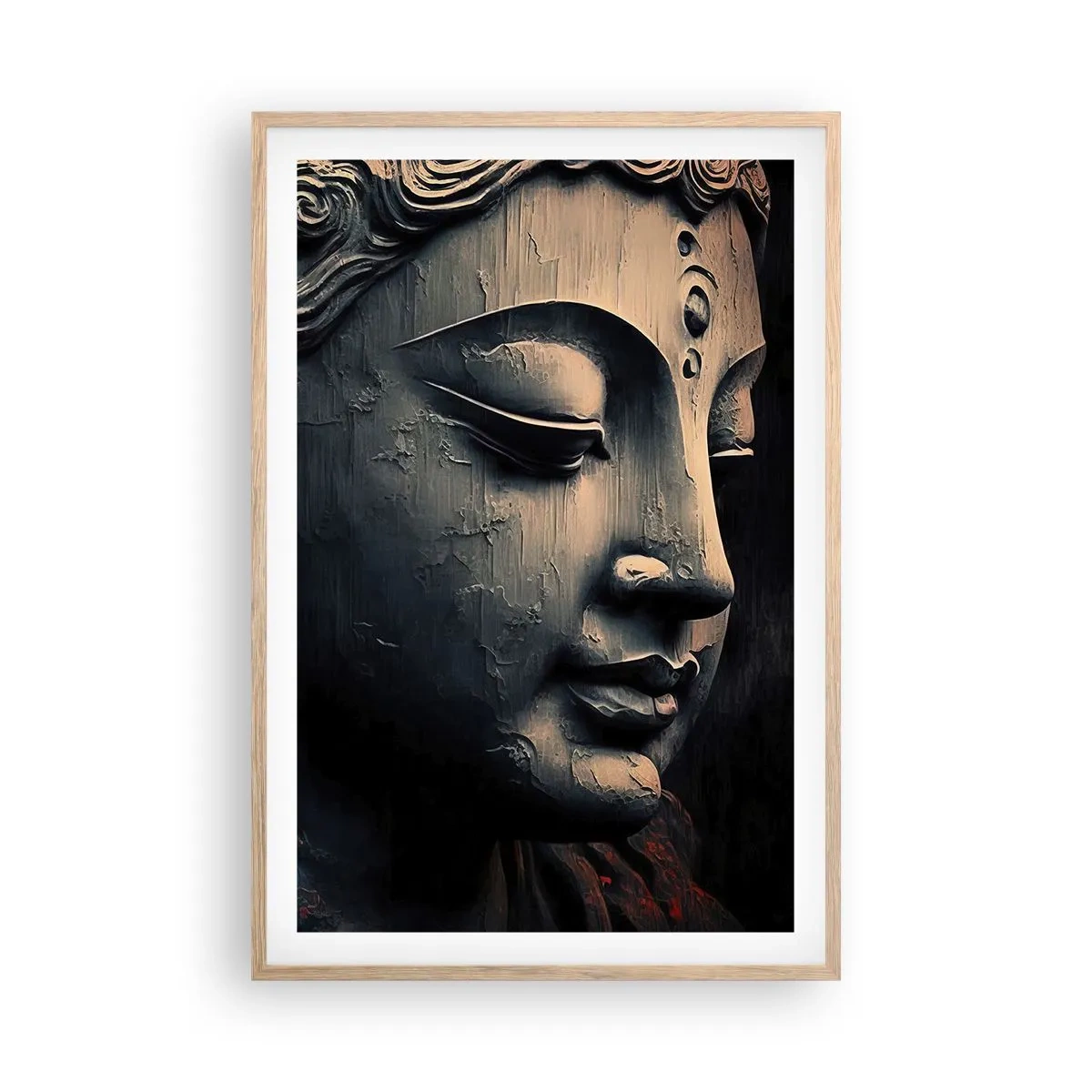 Een poster in een licht eiken lijst - In harmonie met de wereld - 61x91 cm