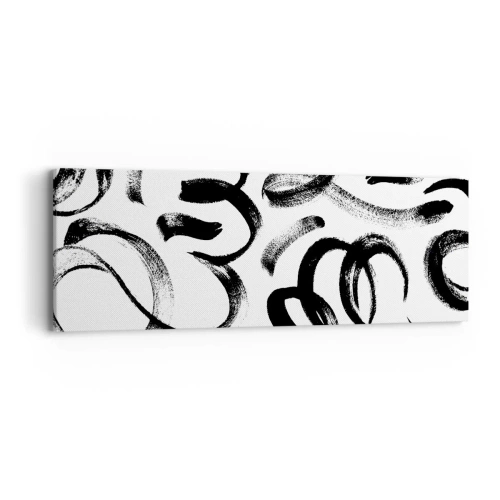 Schilderen op canvas - Zwart op wit - 90x30 cm