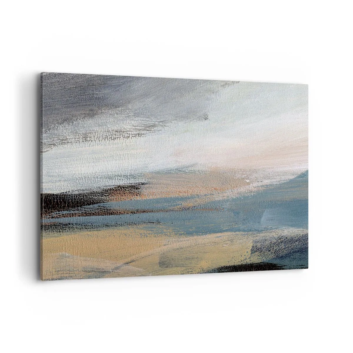 Schilderen op canvas - Abstractie: noordelijk landschap - 120x80 cm