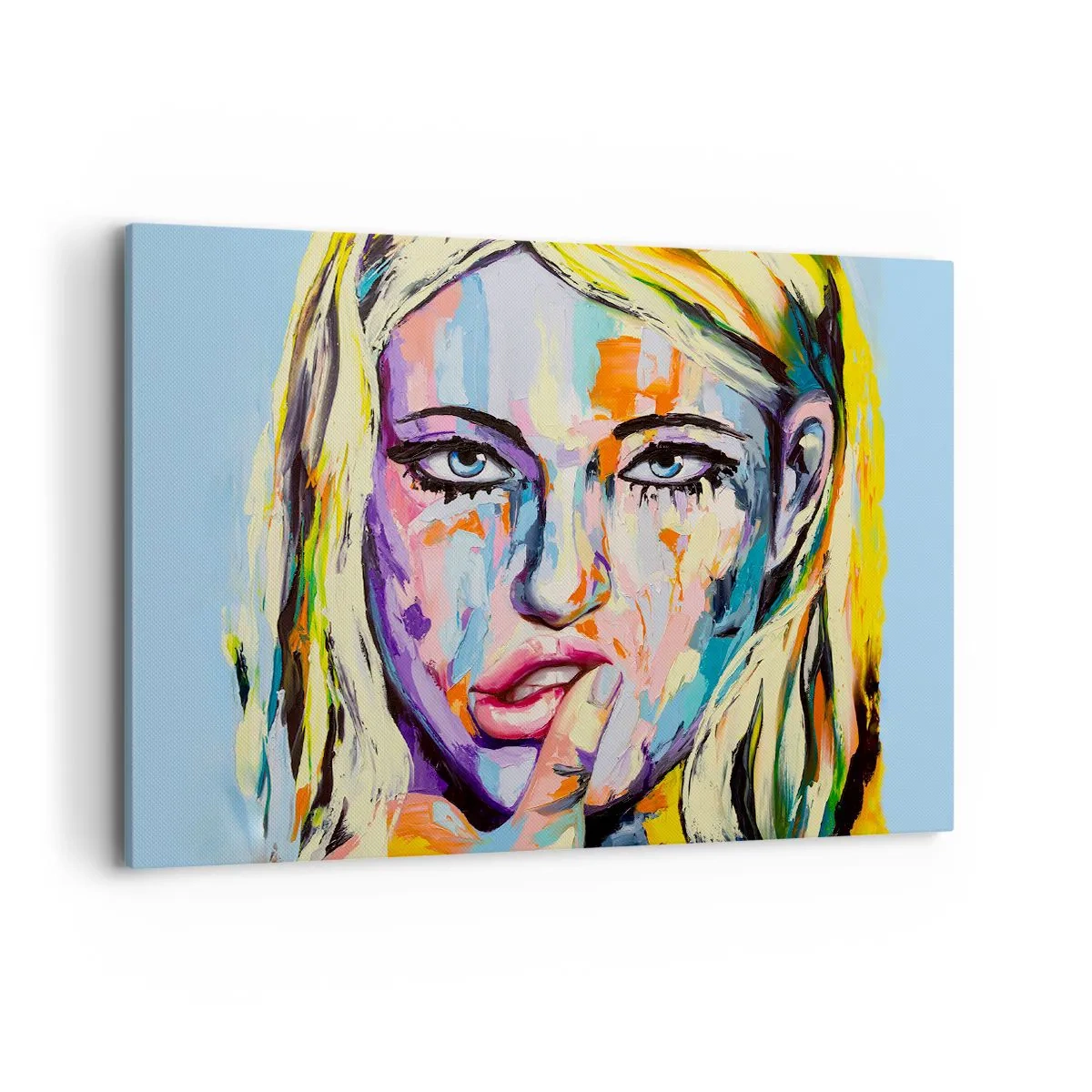 Schilderen op canvas - Kijk haar recht in de ogen - 100x70 cm