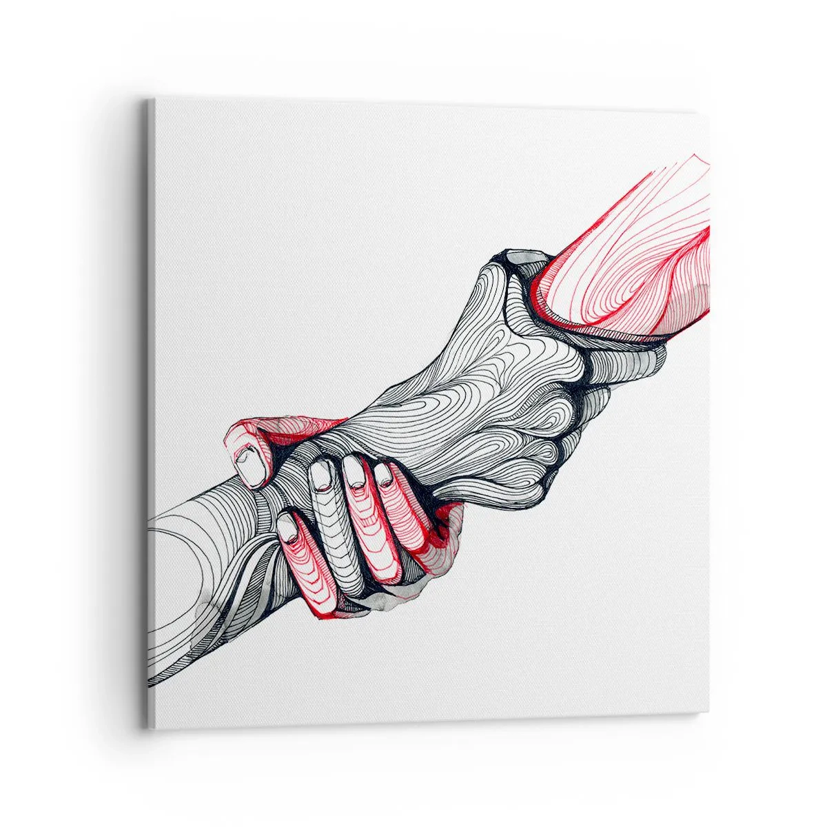 Schilderen op canvas - Je bent in goede handen - 70x70 cm