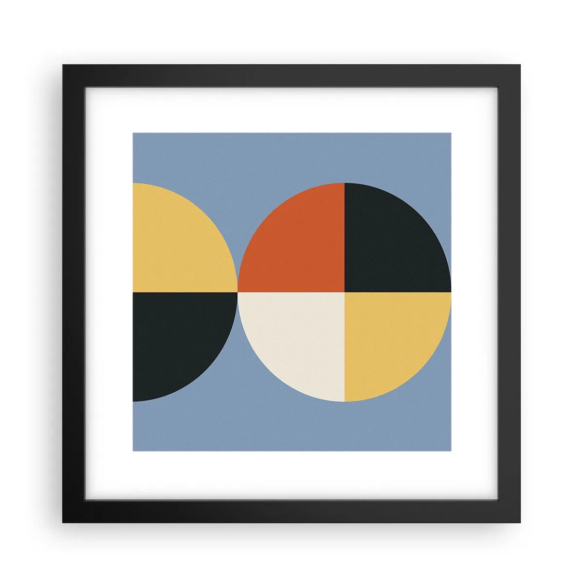 Poster in een zwarte lijst - Kijk en tel - 30x30 cm