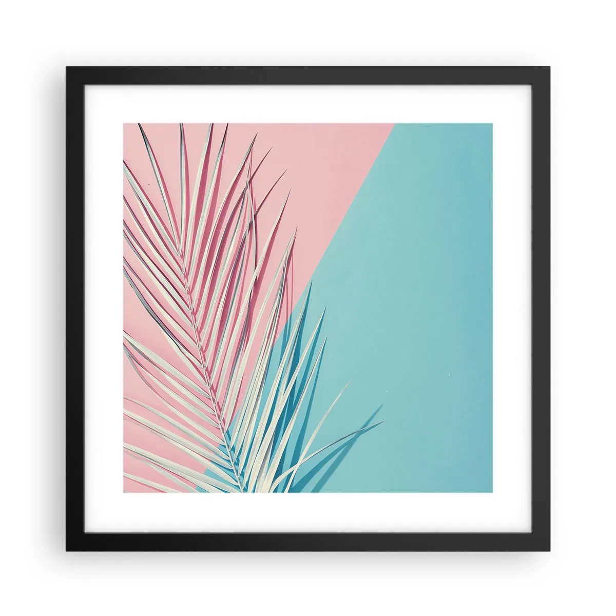 Poster in een zwarte lijst - Tropische impressie - 40x40 cm