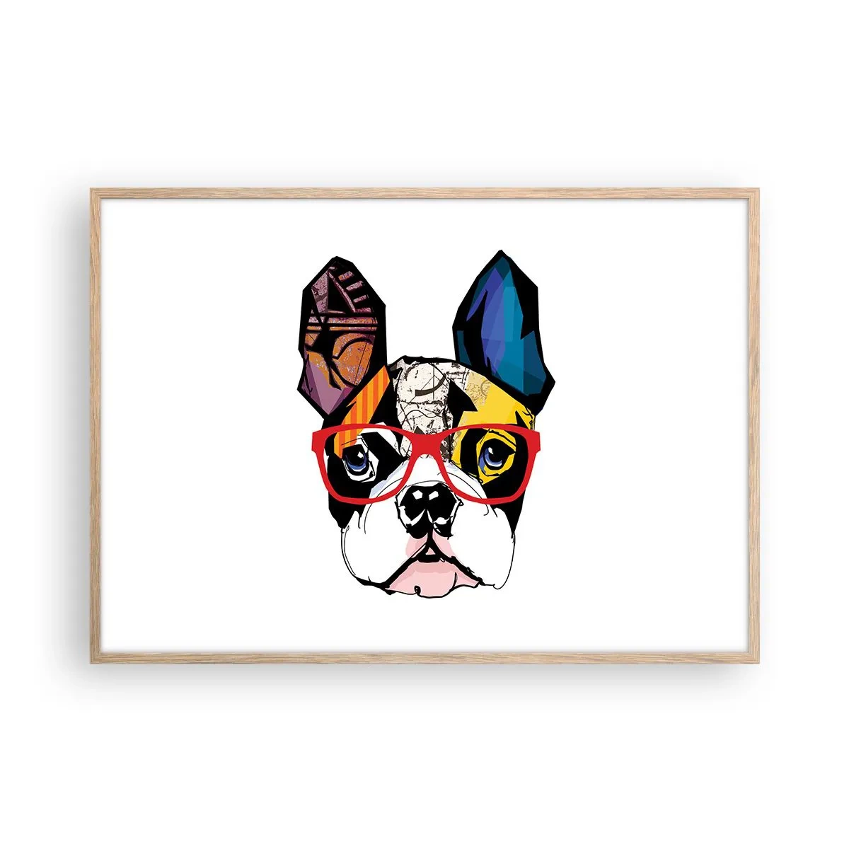 Een poster in een licht eiken lijst - intellectueel - 100x70 cm