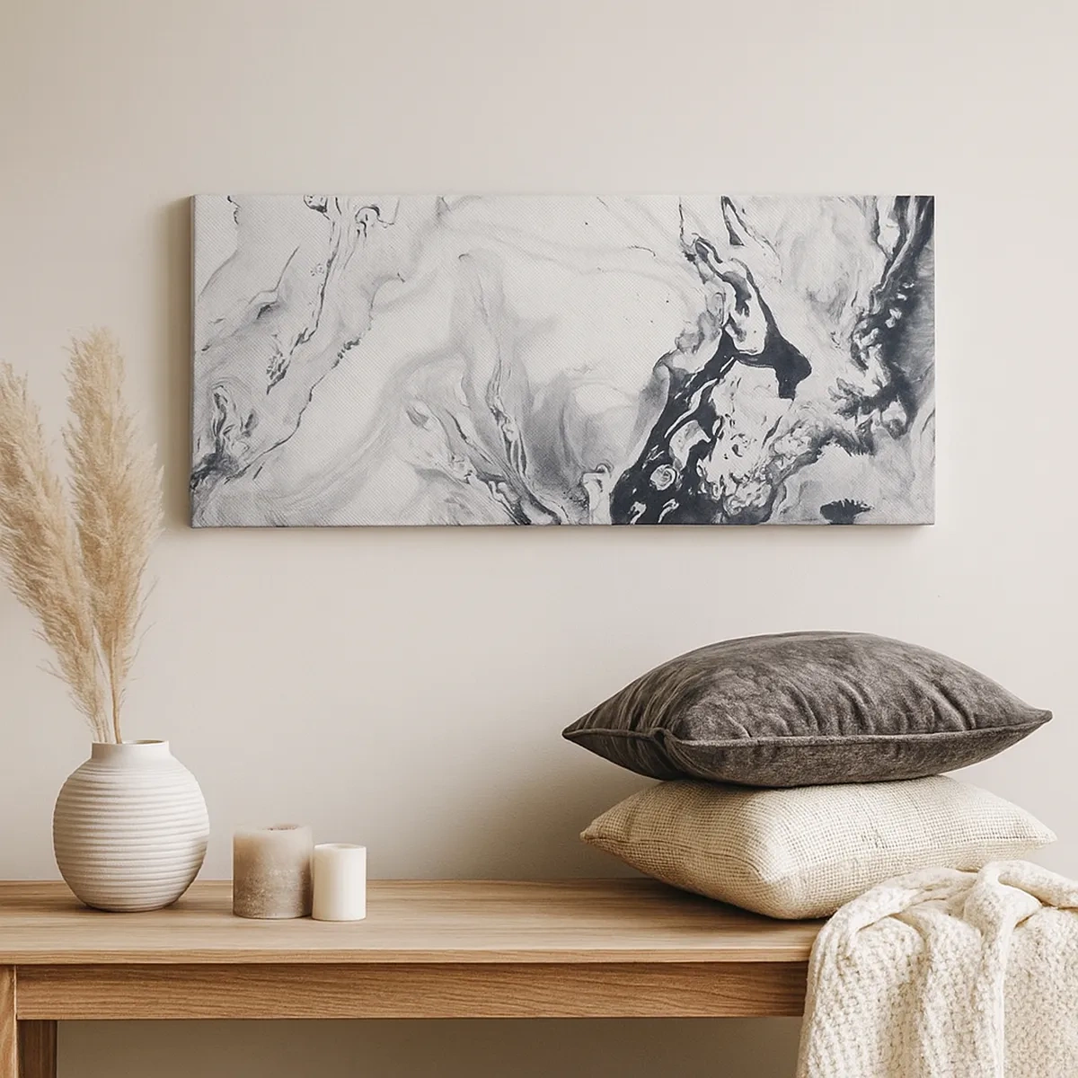 Schilderen op canvas - Het binnenste van de aarde - 30x30 cm