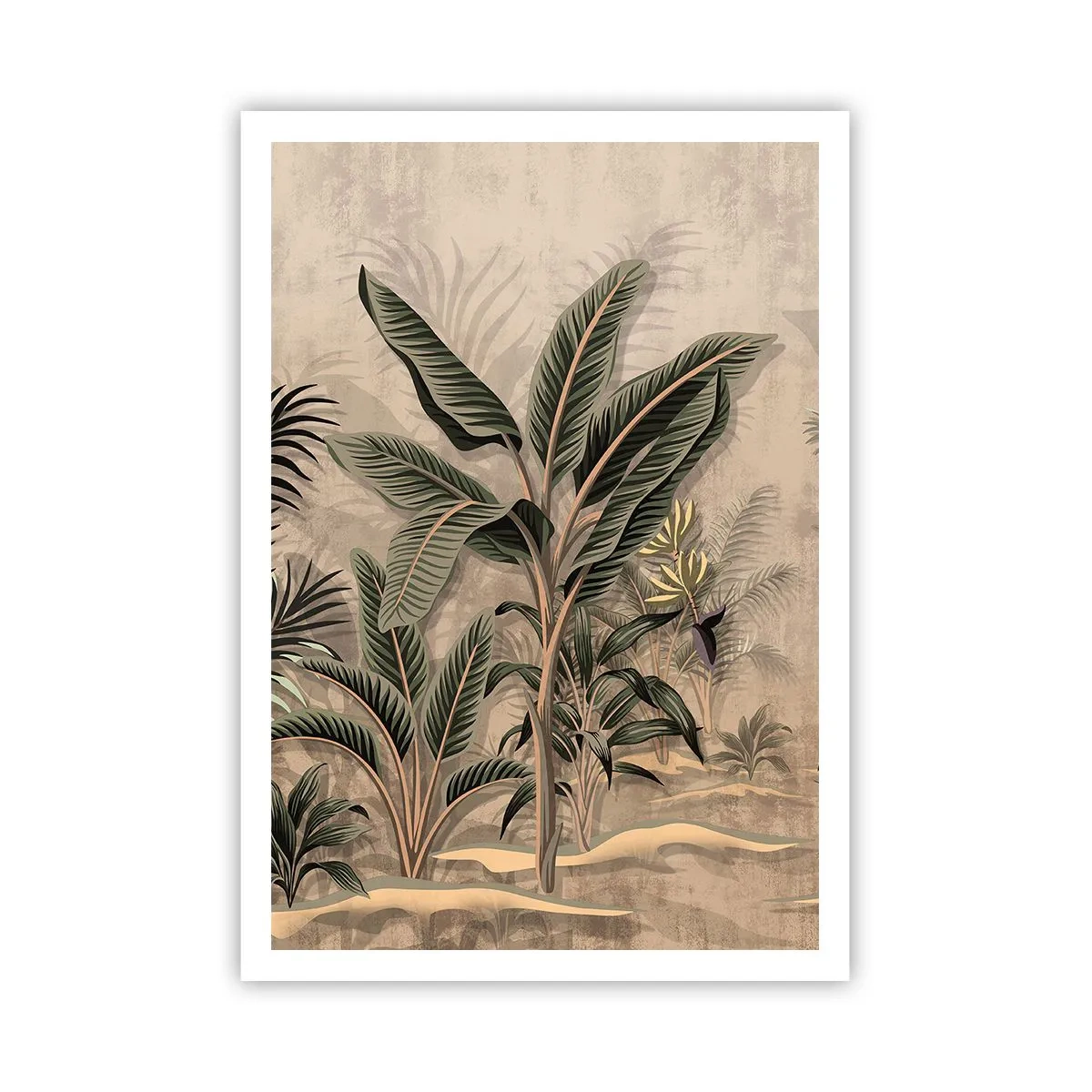 Poster - Een gravure in koloniale stijl - 70x100 cm