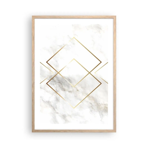 Een poster in een licht eiken lijst - Een uitzicht tot in het oneindige - 50x70 cm