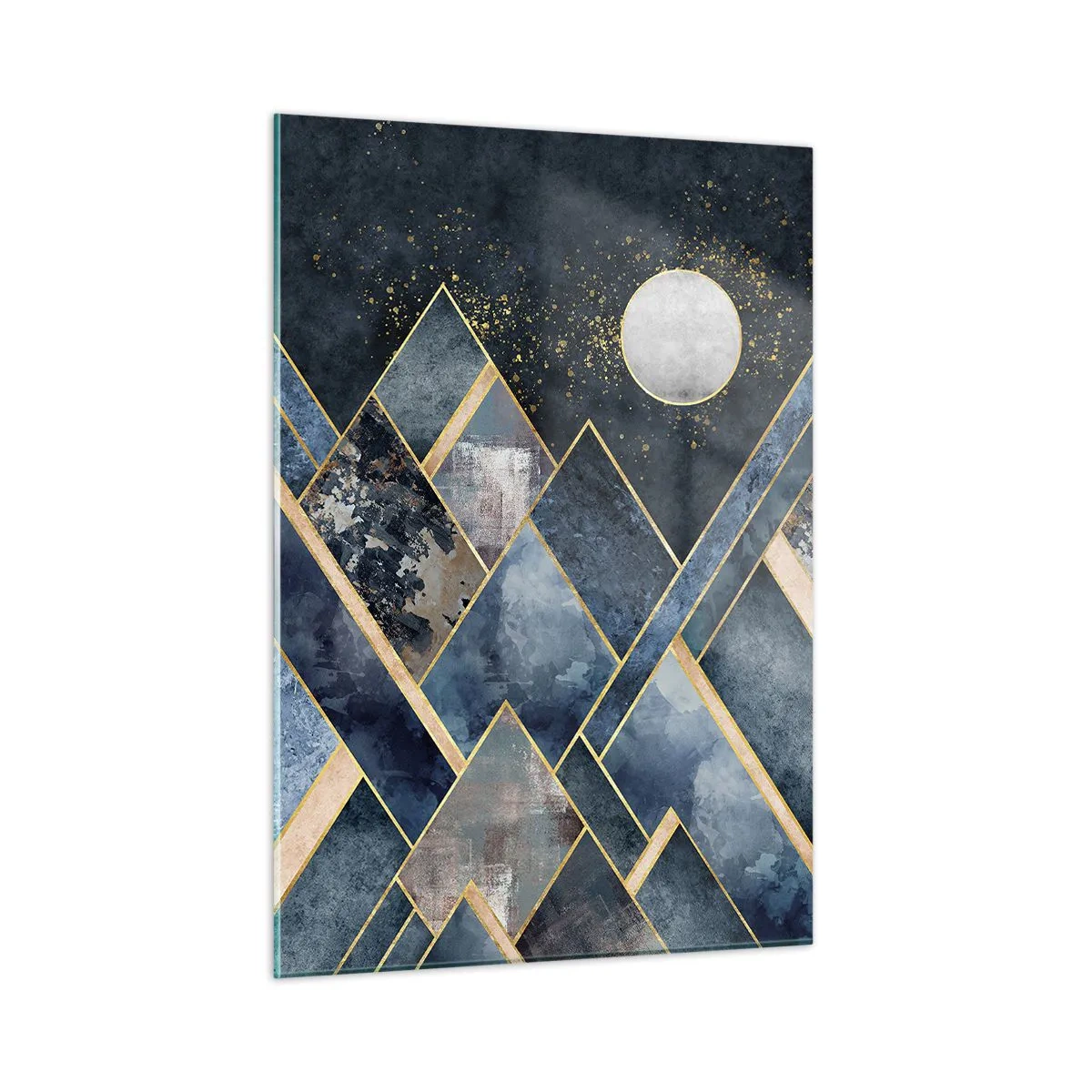 Schilderen op glas - Geometrisch landschap - 50x70 cm