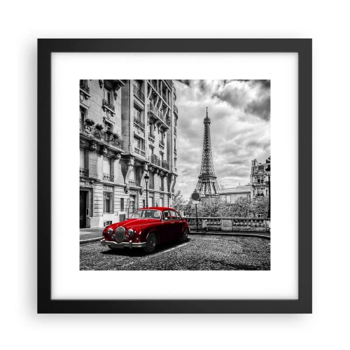 Poster in een zwarte lijst - Roofdier in de stad - 30x30 cm