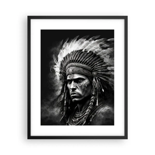 Poster in een zwarte lijst - Een leider en strijder - 40x50 cm