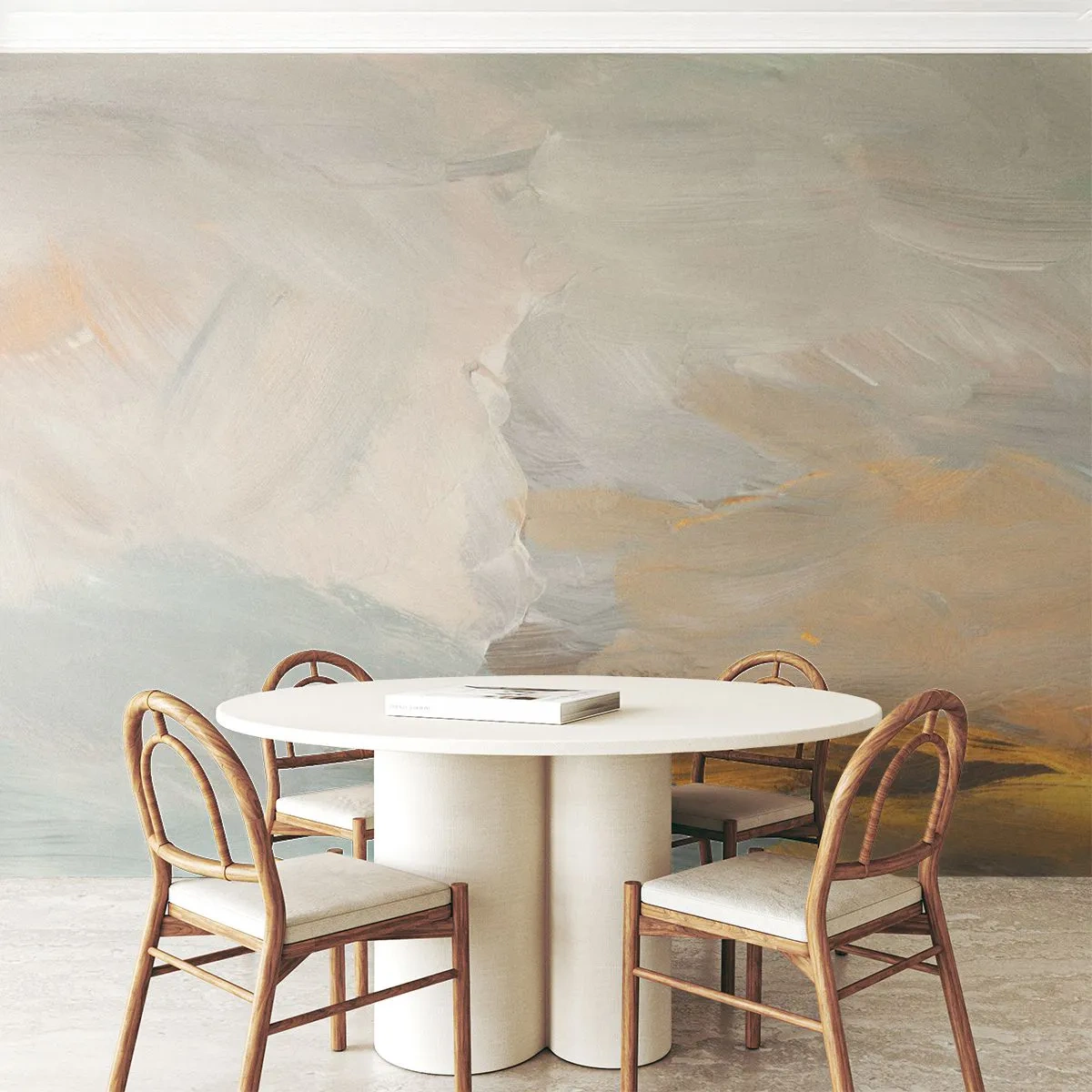 Fotobehang Standard Eco - Abstractie – het land van zachtheid - Deel, Helder, Minimalistisch - 400x280 cm