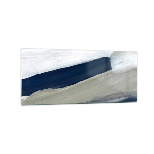 Schilderen op glas - Ontmoeting met witheid - 120x50 cm