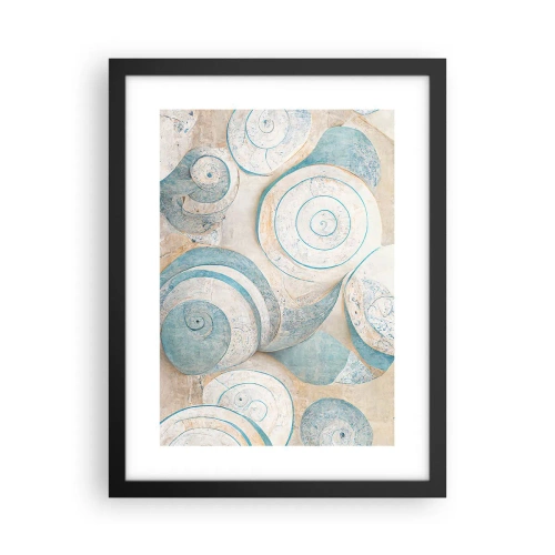 Poster in een zwarte lijst - Wat zit er in de schelp? - 30x40 cm