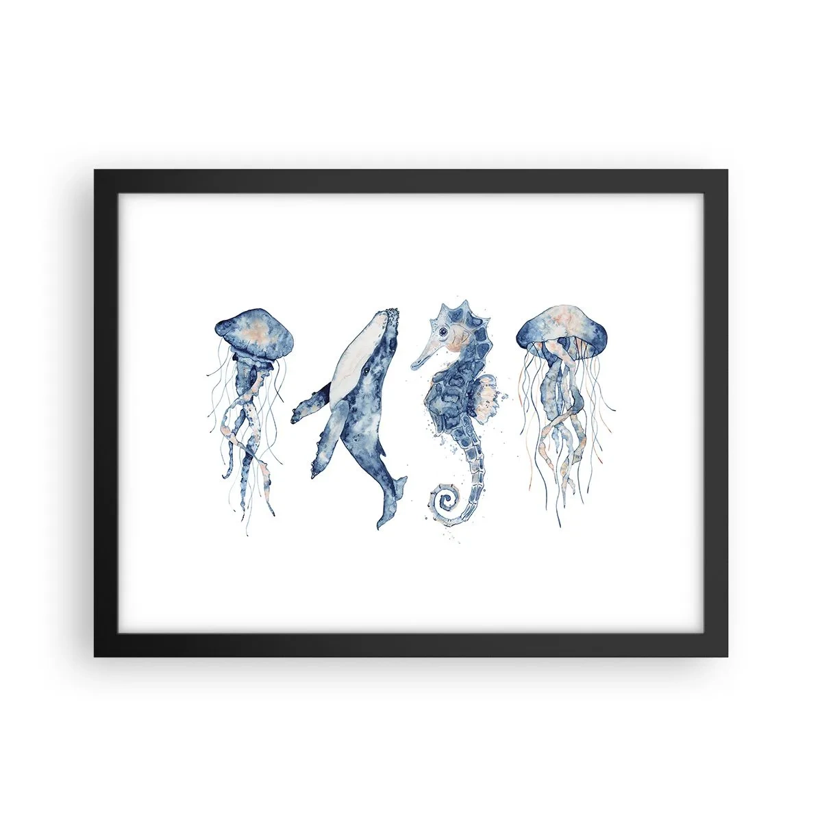 Poster in een zwarte lijst - Zee wonderen - 40x30 cm