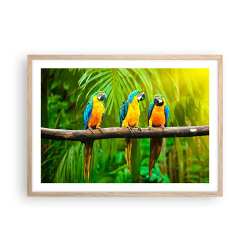 Een poster in een licht eiken lijst - En heb je gehoord dat ze...? - 70x50 cm