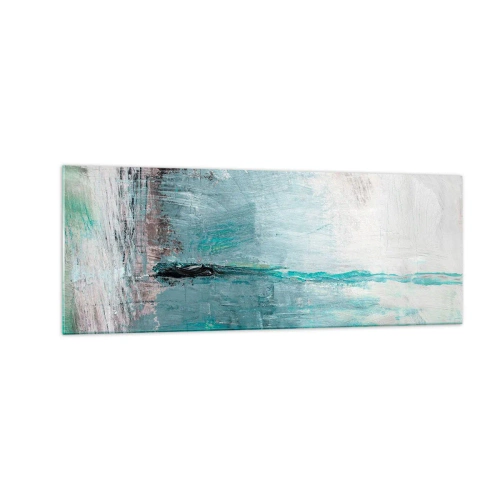 Schilderen op glas - Horizontaal in blauw - 140x50 cm