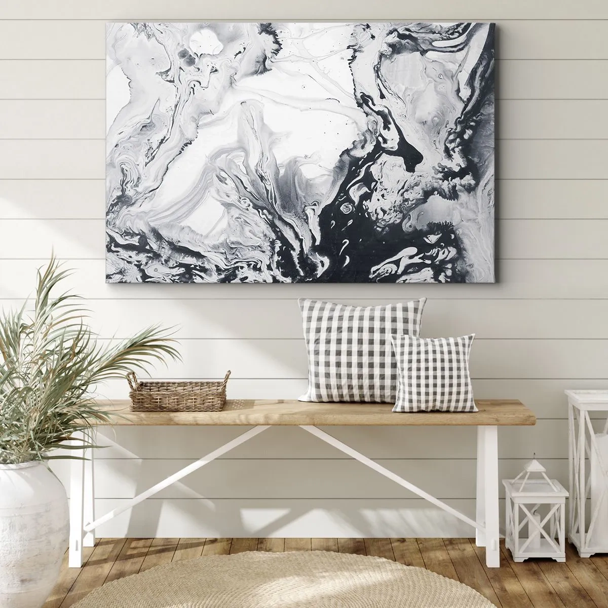 Schilderen op canvas - Het binnenste van de aarde - 120x80 cm