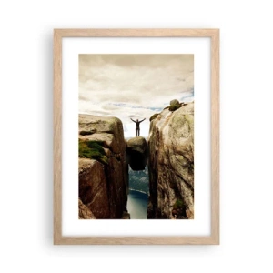 Een poster in een licht eiken lijst - Hoe gaat het met mij?! - 30x40 cm