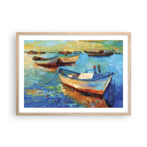 Een poster in een licht eiken lijst - In de zuidelijke baai - 70x50 cm