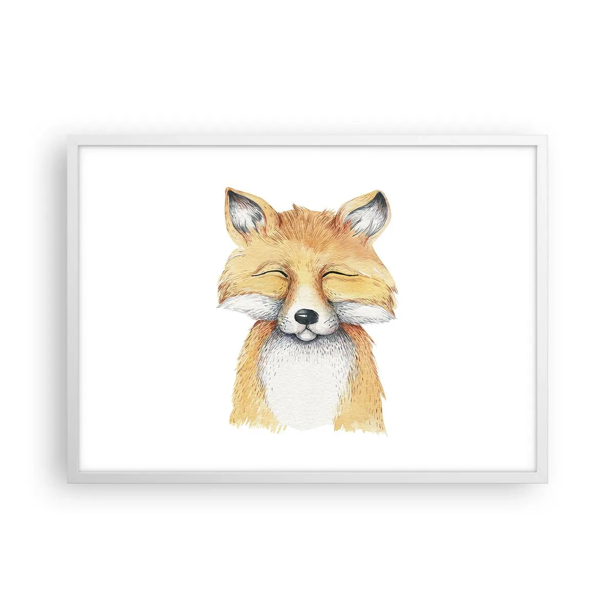 Poster in een witte lijst - Vossenstemmingen - 70x50 cm