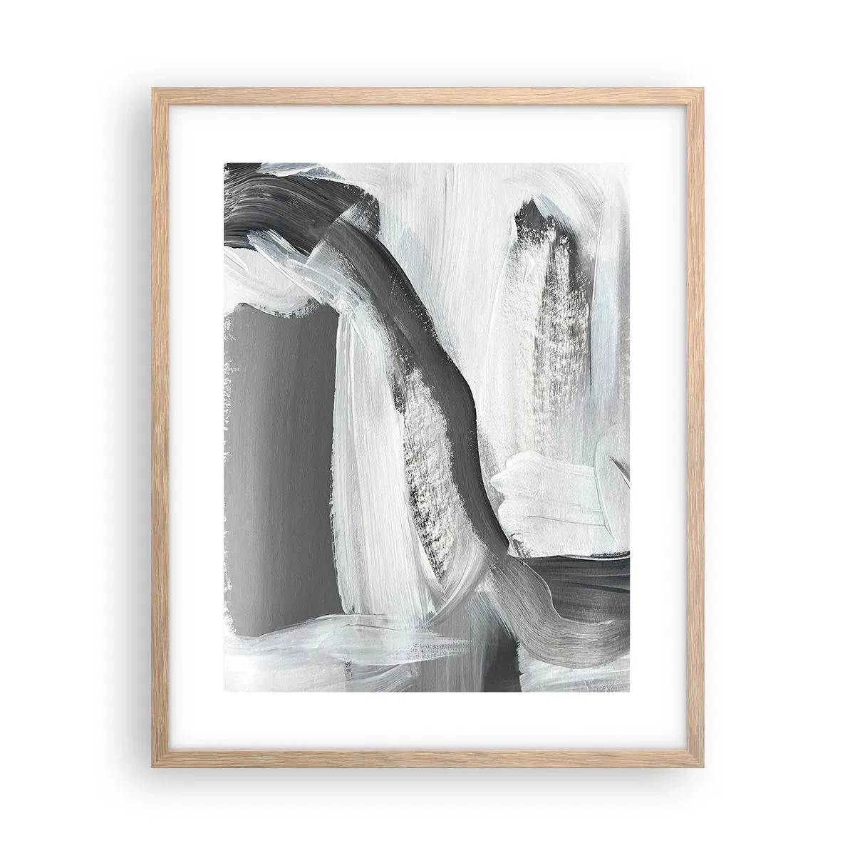 Een poster in een licht eiken lijst - Een beslissende beweging - 40x50 cm